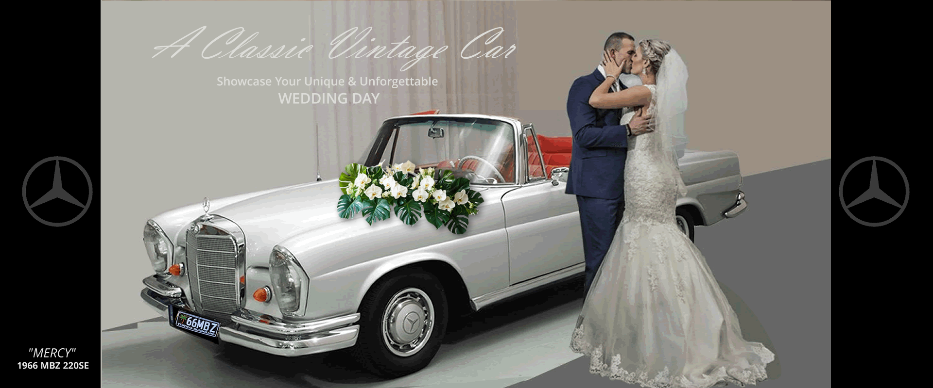 Mercedes Benz Vintqage Car for Wedding images